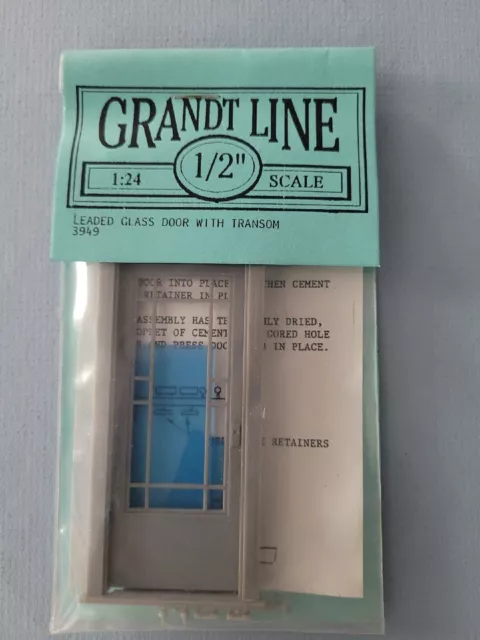 LEADED GLASS DOOR 2 PANE TRANSOM G F 1:24 1/2"=1' Scale Unpainted Part GL3949