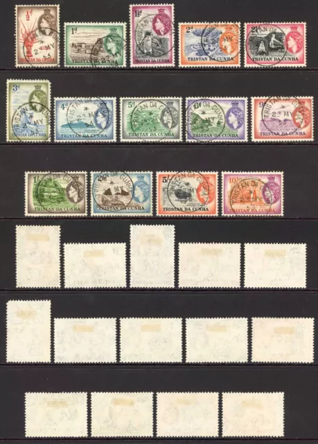 Tristan Da Cunha SG14/27 QEII 1954 Set of 14 Used