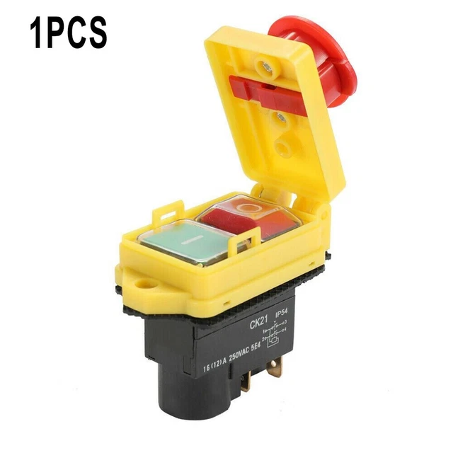 1PCS Imperméable Électromagnétique Interrupteur Bouton D'Arrêt D'Urgence AC250V