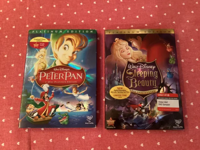 Walt Disney Peter Pan & Sleeping Beauty 2-Disc Set, Platinum Edition  NEW!!!