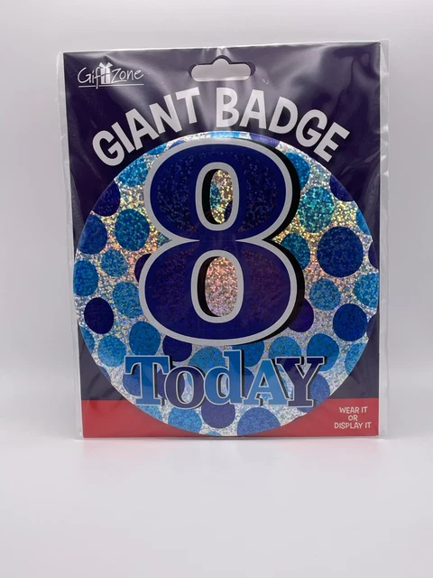Insignia gigante de octavo cumpleaños
