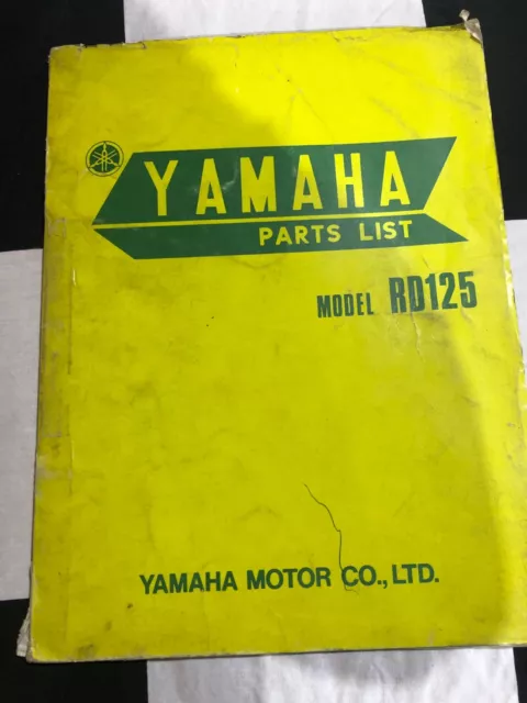 1973 Yamaha Rd125 Rd 125 Factory Illustrated Spare Parts List