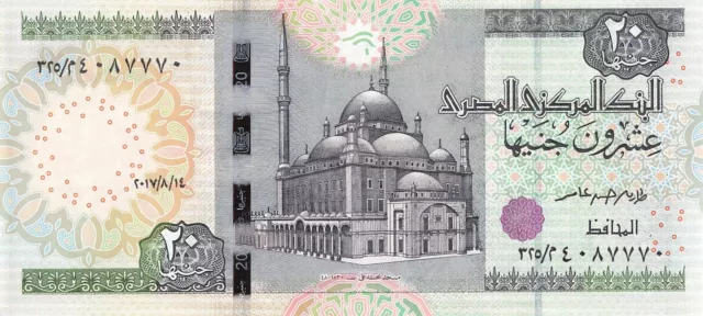 Egypt 20 Pounds 2017 UNC