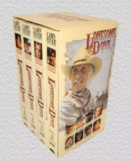 VTG 91' LONESOME Dove Western Series Over 6 hours Complete 4 VHS Tape ...