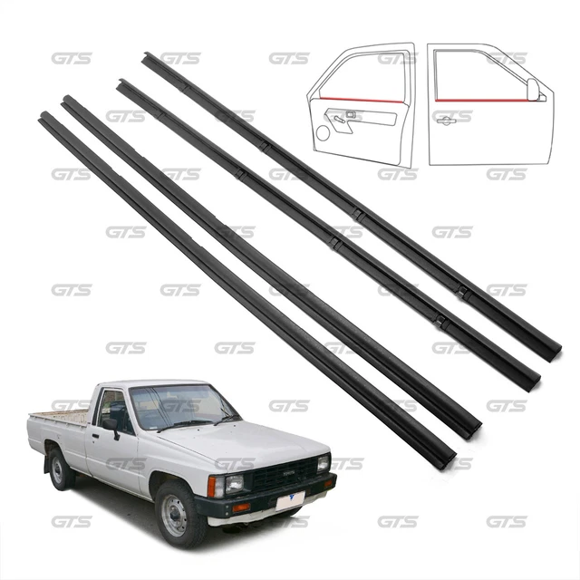 Outer Beltline Molding Weatherstrip Seal For Toyota Hilux LN85 Pickup 2D – Clip-On Rubber Left/Right