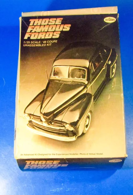 1948 Ford Coupe Those Famous Fords Testors 1/25th Scale