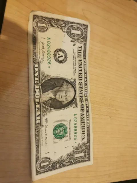 A02488926* One dollar bill star note 2017