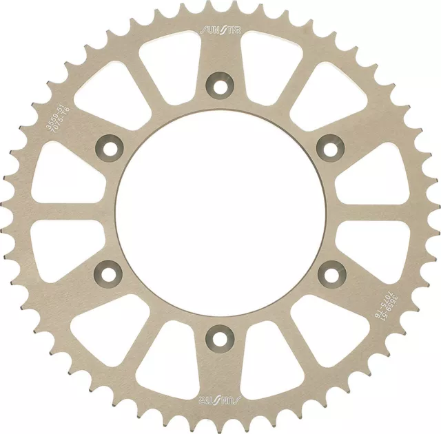 Sunstar Works Triplestar Aluminum Rear Sprocket, 52T - Gold | 5-142352