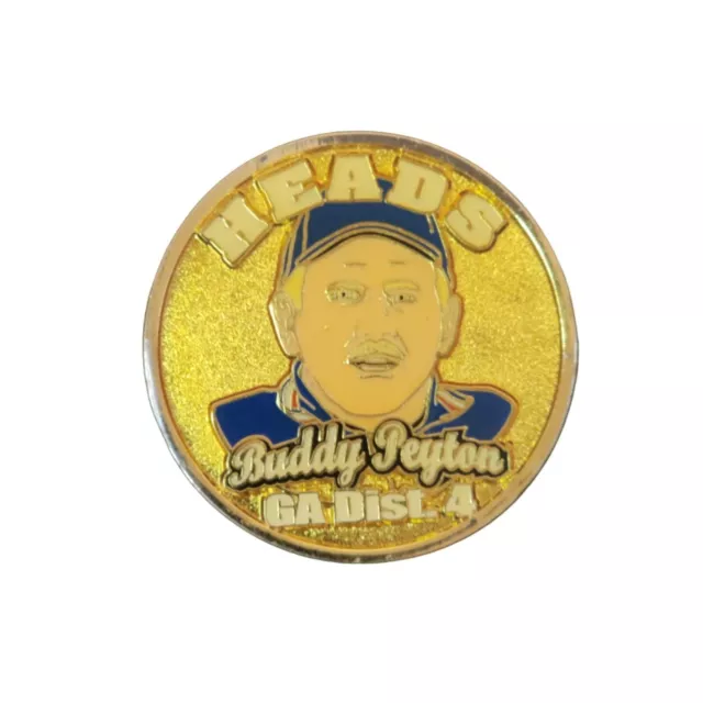 Little League Challenge Coin Umpire Flip Coin Heads Tails Buddy Peyton GA Dist 4