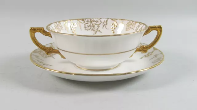 Royal Crown Derby VINE GOLD Cream Soup Bowl&Saucer Set(s)Multiple Sets Available