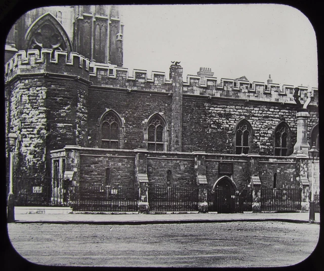Glass Magic Lantern Slide JERUSALEM CHAMBERS C1890 PHOTO LONDON WESTMINSTER