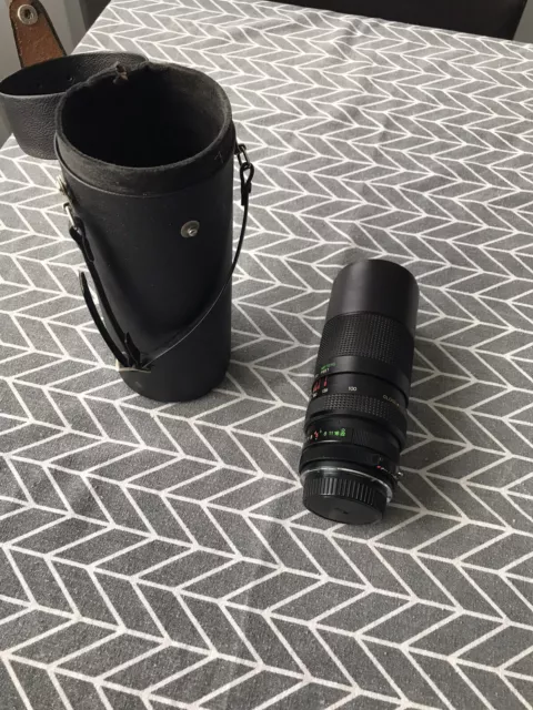 Viviatar camara lens 100-300mm mount Close Focusing Auto Zoom With Leather Case