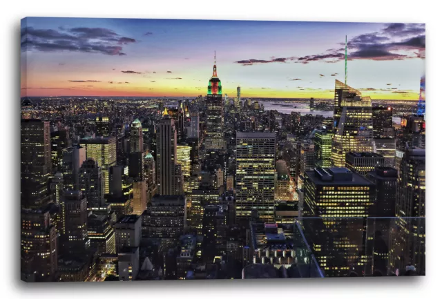 Toile/Cadres New York City Manhattan Cityscapes Horizon Sunset Light
