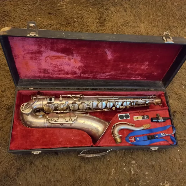 Tenor Weltklang Saxophone wind instrument Set Vintage Germany GDR