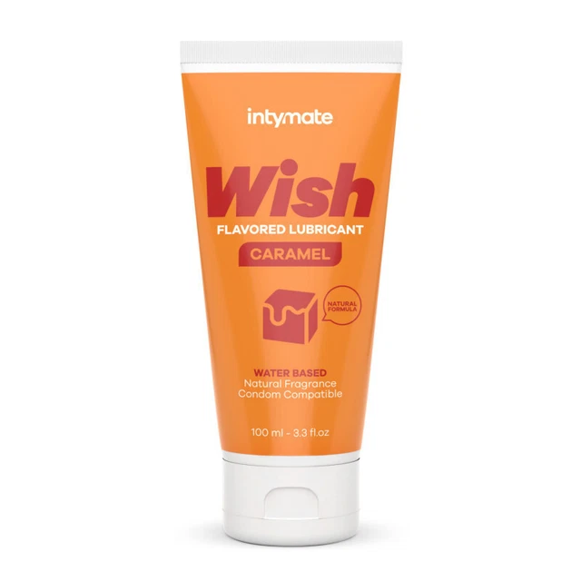 Lubrificante intimo gel sessuale vaginale anal a base acqua aromatizzato Caramel