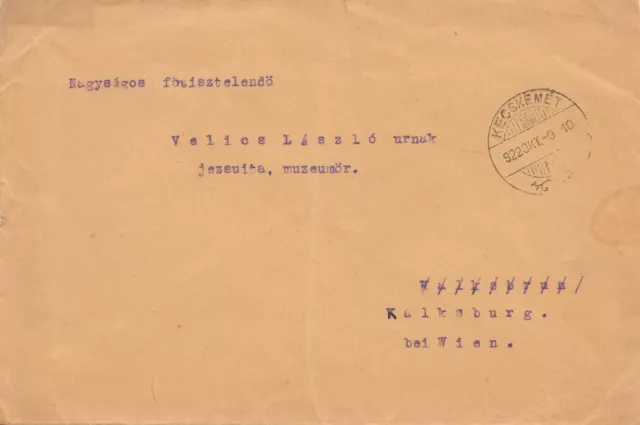 Ungarn: 1922: Kecskemet nach Kalkaburg