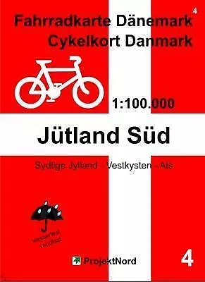 4 Fahrradkarte Dänemark / Cykelkort Danmark 1:100.000 - Jütland Süd | Buch | 978