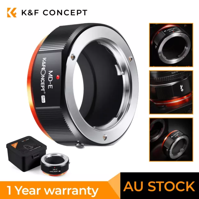 K&F Concept Lens Adapter Minolta MD MC Mount Lens to Sony E NEX Mount Camera AU