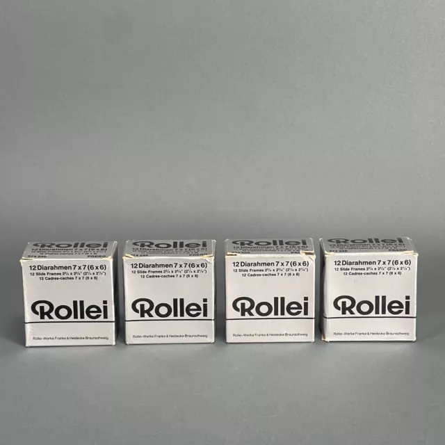 Vintage Lot 48 Count Rollei 7cm x 7cm Slide Frames 2.75" x 2.75" Germany 4 Boxes 3