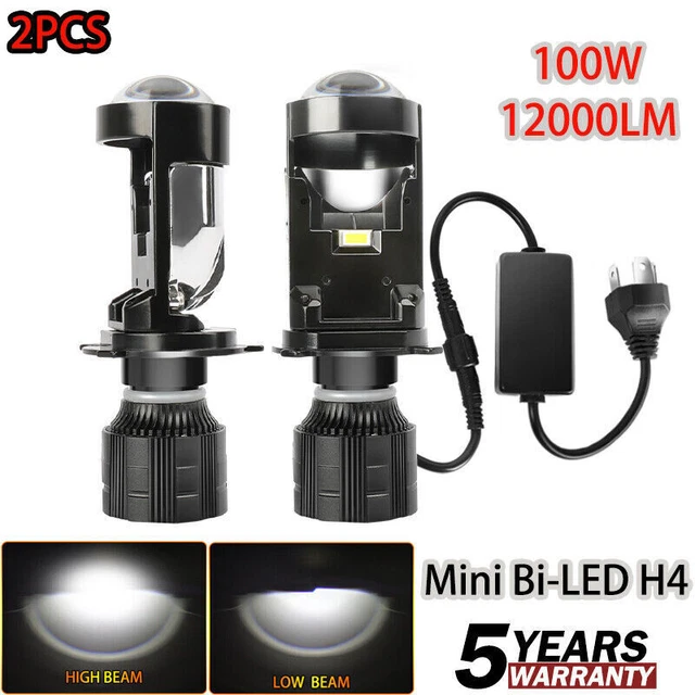 Y6 H4 MINI Bi-LED Projector Lens LED Headlight Hi-Low 24000LM 100W ...