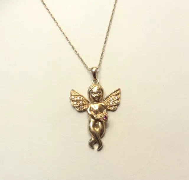 Fairy Pendant 9ct Vintage