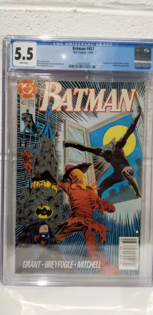 Batman #457 (DC Comics 1990) Newsstand 1st Tim Drake Robin 5.5 CGC