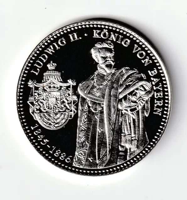 Deutschland Medaille Silber 1500 Jahre Bayern - Ludwig II. von Bayern