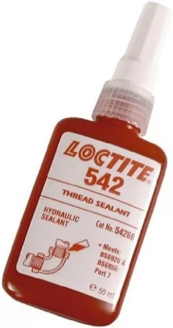 Super COLLA LOCTITE 542 50ml Sigillante Blocca Raccordi Idraulica Pneumatica PV