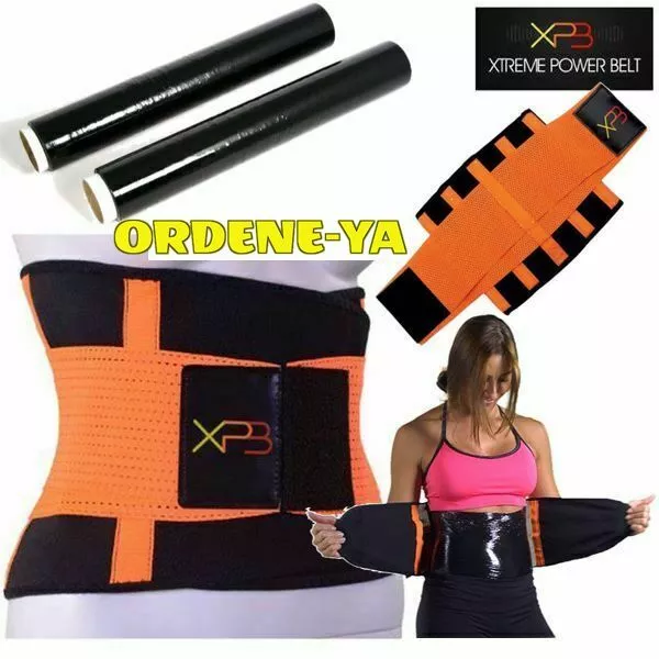 Cinturón De Potencia Xtreme Xlarge + 2 Control Temótico Tecnomed Fitnes Formador Cinturilla