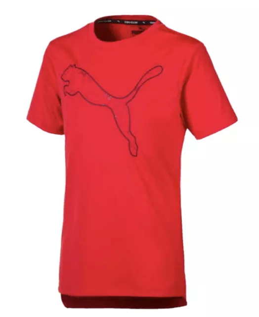 Destockage Neuf Tee Shirt Junior Foot, Rugby Marque Puma Rouge En Taille 8 Ans