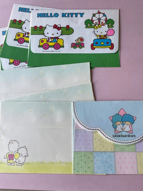 Vintage Sanrio 1976 Hello Kitty Tiny Poem Little Twin Stars Envelopes Japan Vintage Sanrio 1976 Hello Kitty Tiny Poem Little Twin Stars Envelopes Japan