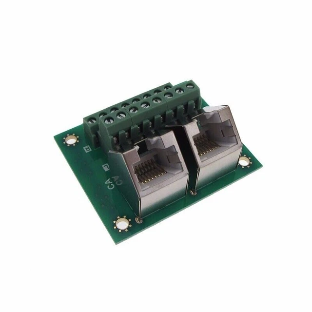 DUAL RJ45 ETHERNET Breakout Board Module 45D Screw Terminals $6.00 ...