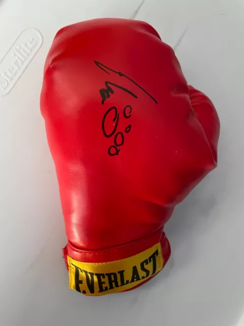 Delante Tiger Johnson Signed Autographed Boxing Glove Coa Us Olympian