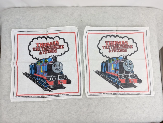Fazzoletto In Cotone Vintage 1986 Thomas The Tank Engine & Friends / Hankie