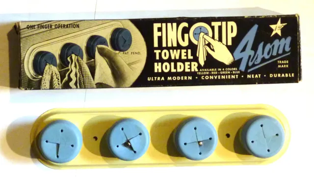 Portatoallas vintage con punta de dedo para cocina/tienda EE. UU. NUEVO DE LOTE ANTIGUO