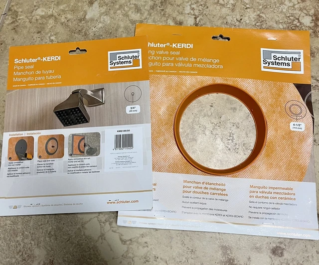 SCHLUTER KERDI PIPE Seal 3/4 and Mixing Valve Seal 41/2" Pack of 2