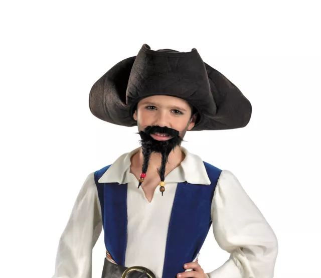 Child Jack Sparrow Hat Goatee Mustache Costume Dg18639