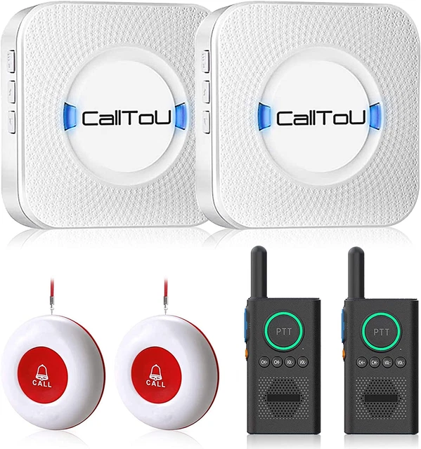 Caregiver Pager Wireless Alert Button Home Intercom System Long Range 2 Way Radi