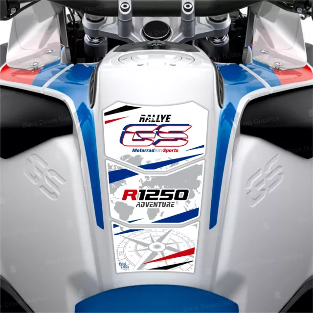 Adesivo Resinato 3D Compatibile con BMW R 1250 GS ADVENTURE 2021 Rallye