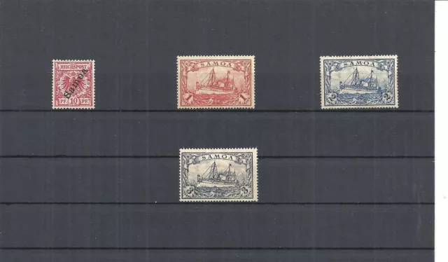 Samoa, colonias alemanas 1900, marcas individuales de MiNrn: 1 - 23 */**, sin usar 2