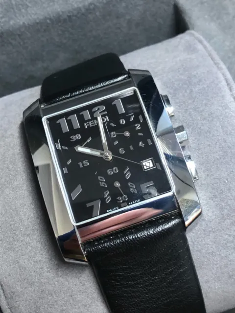 Fendi Orologi Black Dial Date Swiss Made Unisex Watch Model 900G