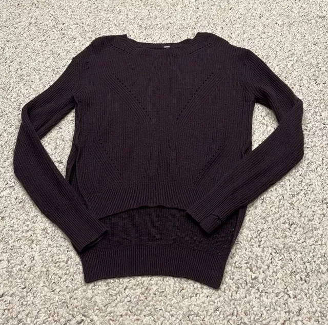 Lululemon Seva Sweater Black Cherry Purple Burgundy Merino Wool 4/6?