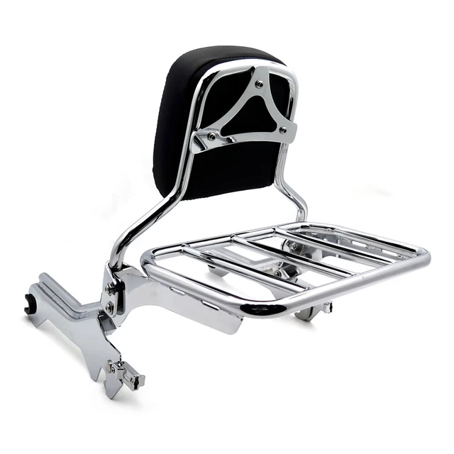 CHROME HOLDFAST SISSY Bar Upright Sport Luggage Rack For 18later FLFB