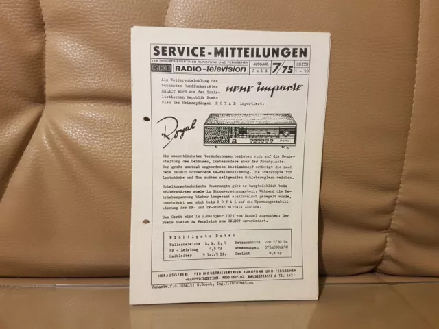 RFT Royal Service messaggio 7/75