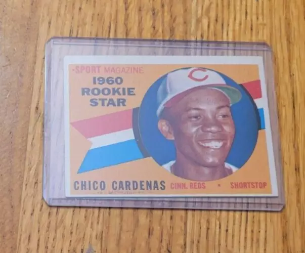 1960 TOPPS BASEBALL card 119 Chico Cardenas Rookie Cinn. Reds