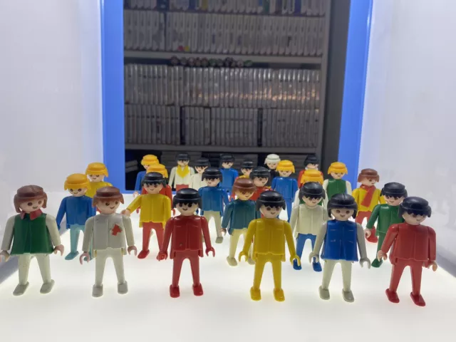 Figurines Playmobil - Lot De 26 Personnages Playmobil - Geobra - 1974