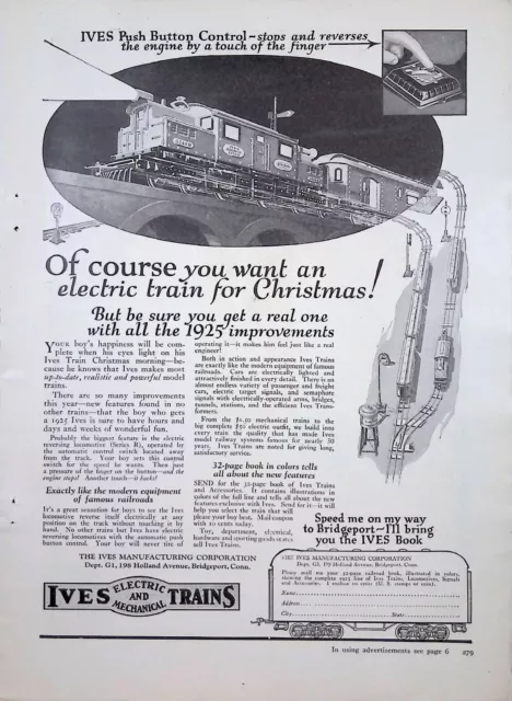 Ives Trains Advertisement Print Ad Good Housekeeping Magazine November 1925