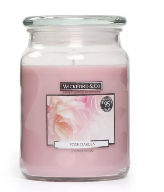 Wickford & Co - Rose Garden Scented Candle - Large Jar /18oz