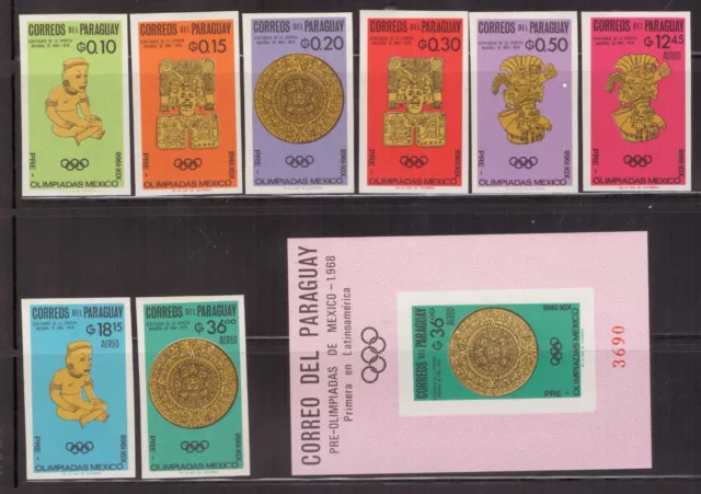 Paraguay,Scott#927-934a,Imperf.,Olympics,MNH,Scott=$45