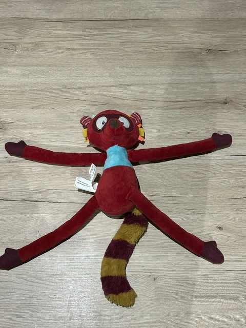 doudou peluche activité lémurien rouge clochette LES LILLIPUTIENS